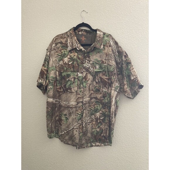 Game Winner Men's Break Up Infinity Camo Button Down Hunting Shirt Size 3XL - Picture 3 of 11